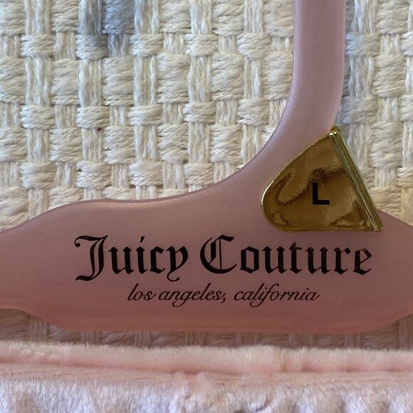 2 Pk Juicy Couture L Pink & Dark Pink Velour Logo Studded Embossed Loung… - Picture 10 of 11